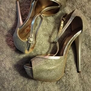 Elegant Silver High Heels